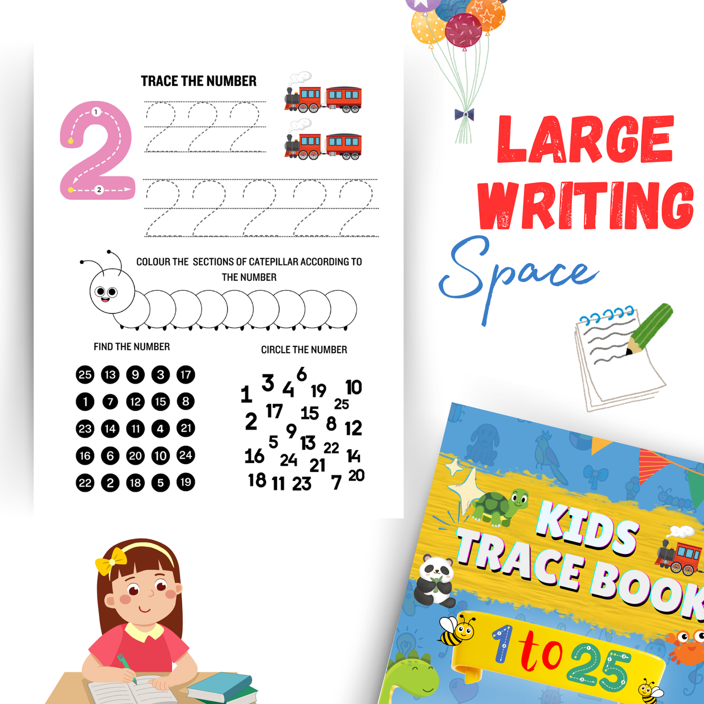 Number Tracing Book for Toddlers – Fun Learning for Ages 2+ – Ideal for Preschool and Kindergarten - Sakuya