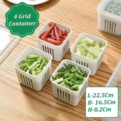 Sakuya Fridge Containers Boxes|Freezer Storage |Container for Kitchen Storage Set| multipurpose Storage in Kitchen, Vegetable|Refrigerator-Food-Box- Plastic - Sakuya