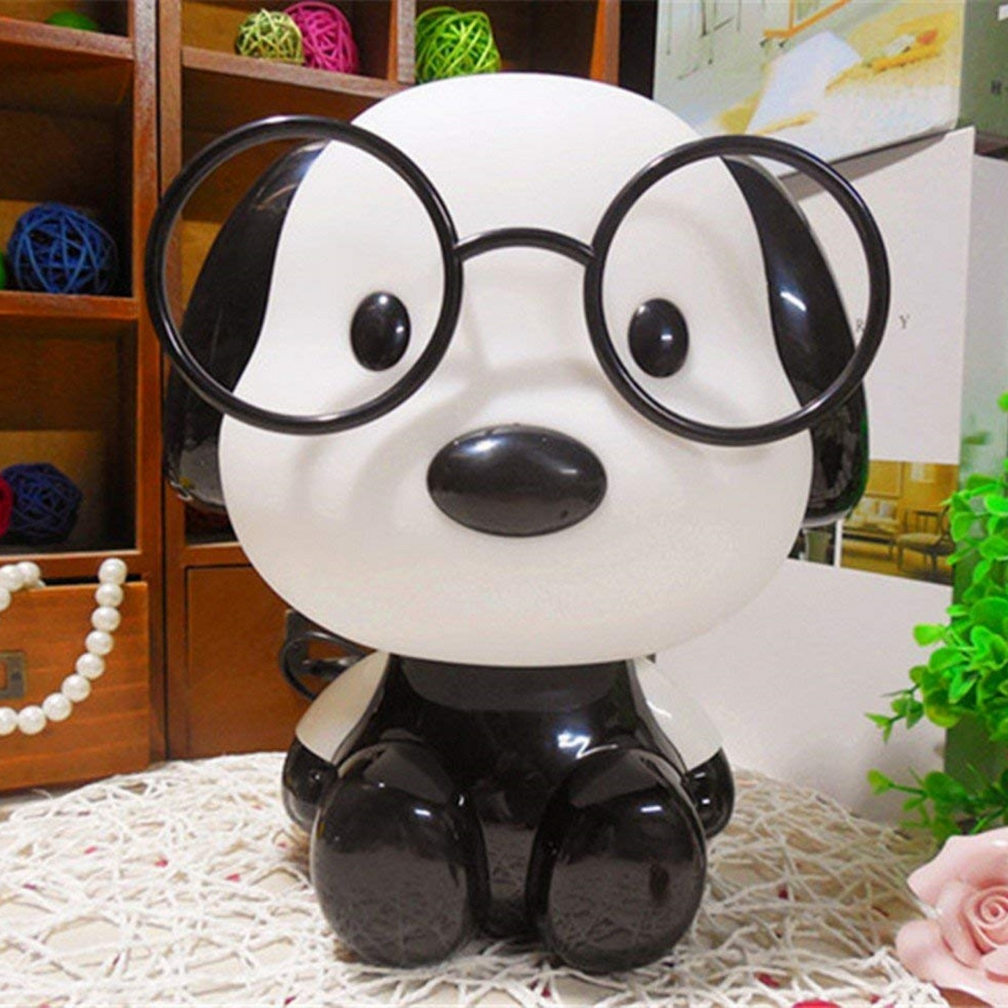 Adorable Dog Night Lamp with Glasses – LED Bedside Light for Kids, Decorative Puppy-Themed Lamp for Bedrooms, Living Rooms, Study Tables, and Nighttime Comfort