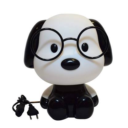 Adorable Dog Night Lamp with Glasses – LED Bedside Light for Kids, Decorative Puppy-Themed Lamp for Bedrooms, Living Rooms, Study Tables, and Nighttime Comfort