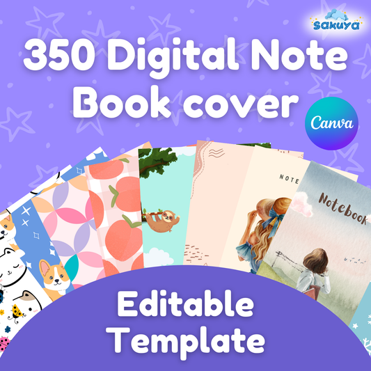 Sakuya 350 Digital Notebook Covers for Kids – Easy Customization | Printable & Instant Download - Sakuya