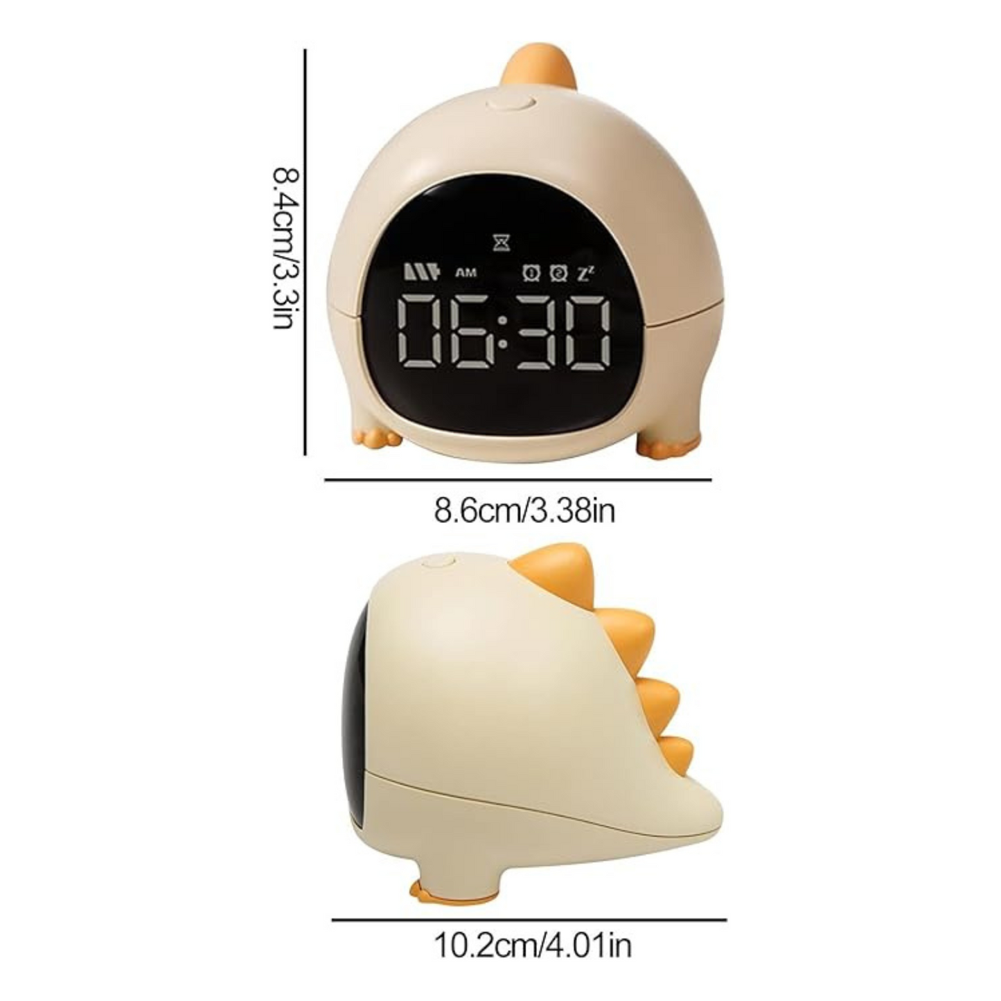 Cute Dino Digital Alarm Clock for Bedroom, Alarm Clock for Heavy Sleepers, Table Clock for Study Table, Digital Table Clock, Small Alarm Clock for Bed, Kids Alarm Clock, Desk Clock for Home