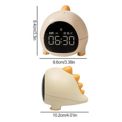 Cute Dino Digital Alarm Clock for Bedroom, Alarm Clock for Heavy Sleepers, Table Clock for Study Table, Digital Table Clock, Small Alarm Clock for Bed, Kids Alarm Clock, Desk Clock for Home