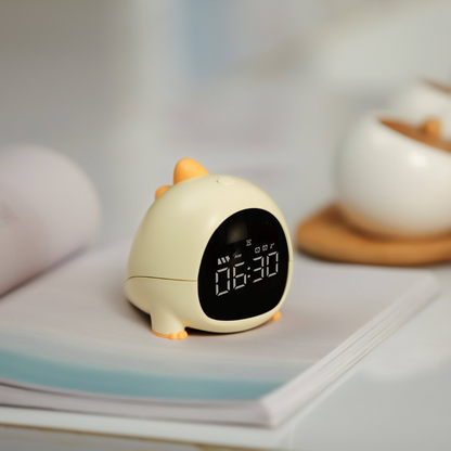 Cute Dino Digital Alarm Clock for Bedroom, Alarm Clock for Heavy Sleepers, Table Clock for Study Table, Digital Table Clock, Small Alarm Clock for Bed, Kids Alarm Clock, Desk Clock for Home