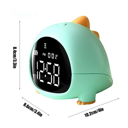 Cute Dino Digital Alarm Clock for Bedroom, Alarm Clock for Heavy Sleepers, Table Clock for Study Table, Digital Table Clock, Small Alarm Clock for Bed, Kids Alarm Clock, Desk Clock for Home