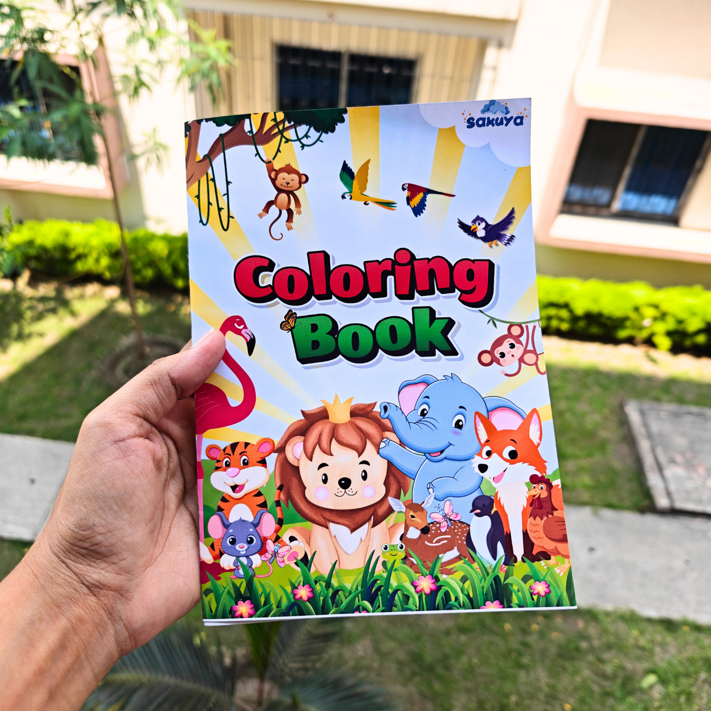 Animal Coloring Book for Kids Printable | 100 Page Digital Coloring Sheets | Easy Animal Coloring Pages