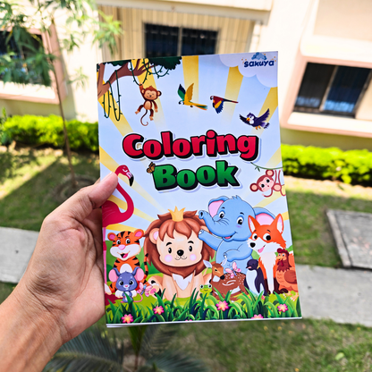 Animal Coloring Book for Kids Printable | 100 Page Digital Coloring Sheets | Easy Animal Coloring Pages