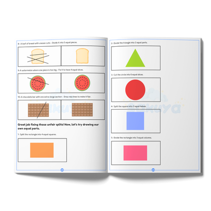 Sakuya Fraction Puzzle Book for Kids Ages 7-10 | Fun Math Activity Workbook with Fraction Games, Mazes & Brain Teasers | Learn Fractions the Easy Way | Homeschool & Classroom Learning