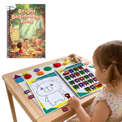 Beginner Math for Clever Champion – Preschool Busy Book for Kids 3.5+ | Reusable Math Activity Binder with Counting, Tracing, Addition, Logic Games & Fine Motor Skills | Tear-Proof Learning Book