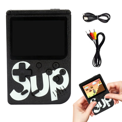 Handheld Video Game Console for Kids | Built-In Retro Games | Indoor Games for Kids Ages 7 to 15 | Good Gift for Boys and Girls | Portable Fun for Travel and Home Black