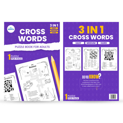 Sakuya Crossword Puzzle Books For Adults - Strengthens Brain| Word Search Books For Young Minds with answers