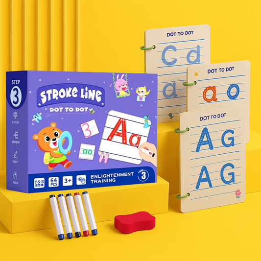 Sakuya Boost Your Child’s Early Learning with This 64-Page Stroke Line Tracing Book – Includes Alphabet, Numbers, Mazes, and Dot-to-Dot Games with 4 Colorful Pens and Eraser