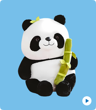 Reversible Bamboo Panda Plush Toy – Soft Toys for Kids, Cute Panda Stuffed Animals, Plushies for Girls, Panda Teddy with Bamboo bag, Soft Toys for Baby Girl, Small Soft Plushies for Baby Boys , size 30 cms