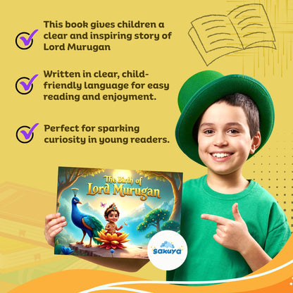 Sakuya Murugar Story Book - The Birth of Lord Murugan | Illustrated Mythological Story for Children | Engaging Spiritual Tales with Vibrant Artwork for Cultural Learning and Moral Values