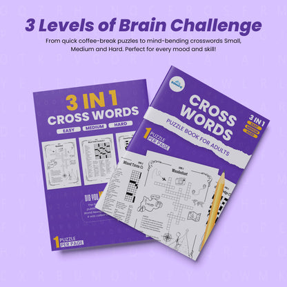 Sakuya Crossword Puzzle Books For Adults - Strengthens Brain| Word Search Books For Young Minds with answers