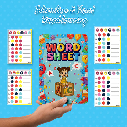 Word Sheet for Kids | Fun and Engaging Activity Book with Color-Coded Letter Prompts to Support Cognitive Development | Letter Recognition, Spelling Skills, and Early Development Book