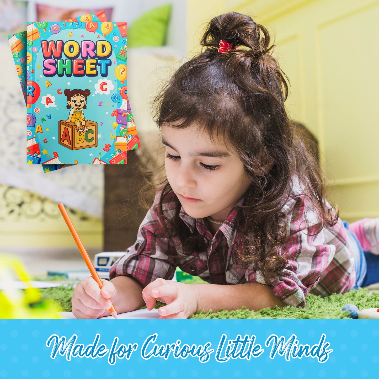 Word Sheet for Kids | Fun and Engaging Activity Book with Color-Coded Letter Prompts to Support Cognitive Development | Letter Recognition, Spelling Skills, and Early Development Book