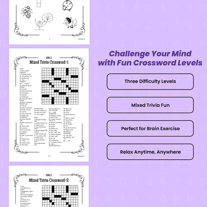Sakuya Crossword Puzzle Books For Adults - Strengthens Brain| Word Search Books For Young Minds with answers