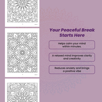 Sakuya Mandala Art Kit For Adults: Therapy Coloring Book For Stress Relief, Beginners To Advanced, With Daily Affirmations & Animal Designs, Art Therapy Books For Adult