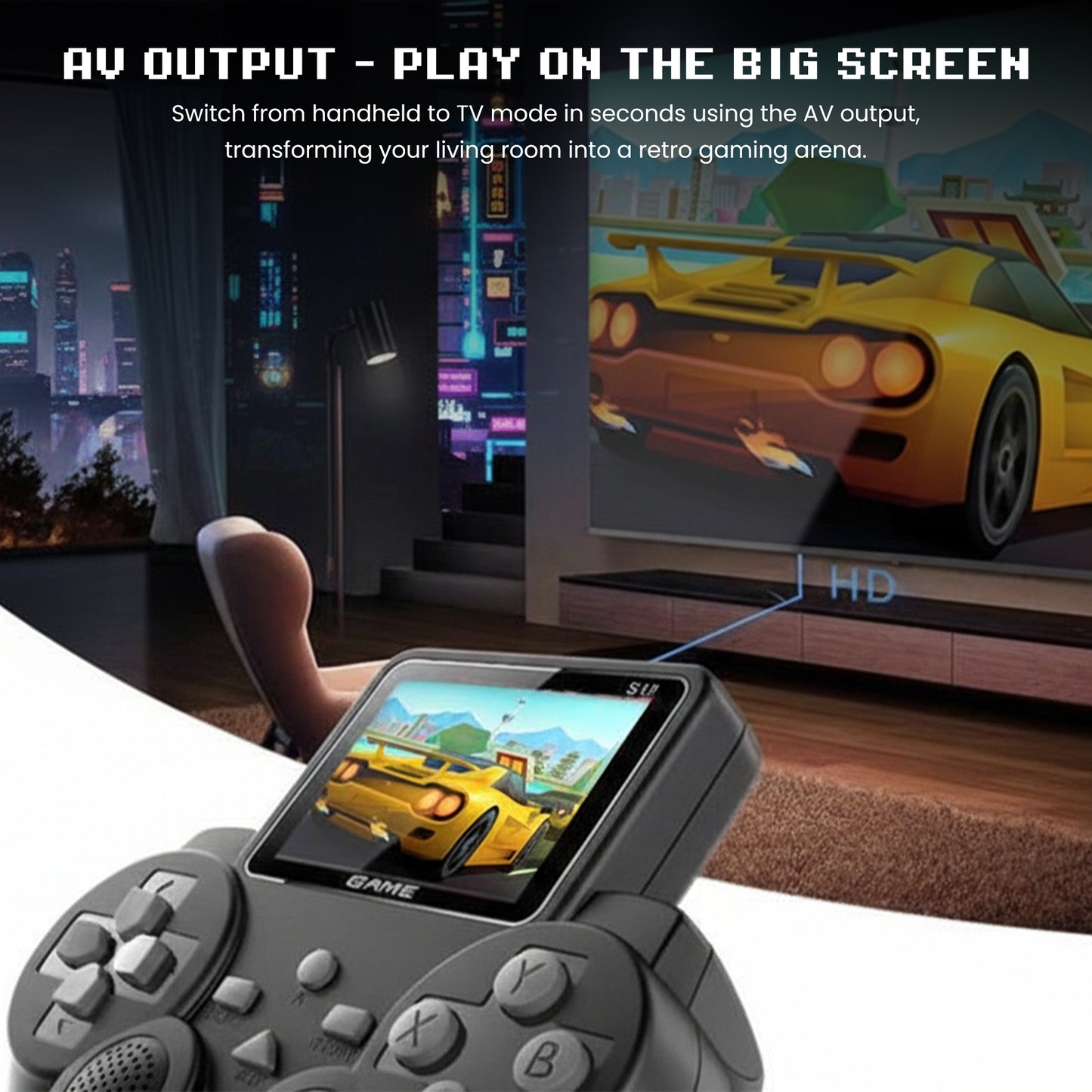 Sakuya S10 Handheld Game Console With Wireless Controller | 520 Built-In Retro Games | Portable Mini Gaming Controller for PC | TV Output | Plug-and-Play Fun for Kids & Adults