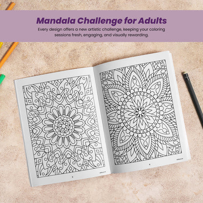 Sakuya Mandala Art Kit For Adults: Therapy Coloring Book For Stress Relief, Beginners To Advanced, With Daily Affirmations & Animal Designs, Art Therapy Books For Adult
