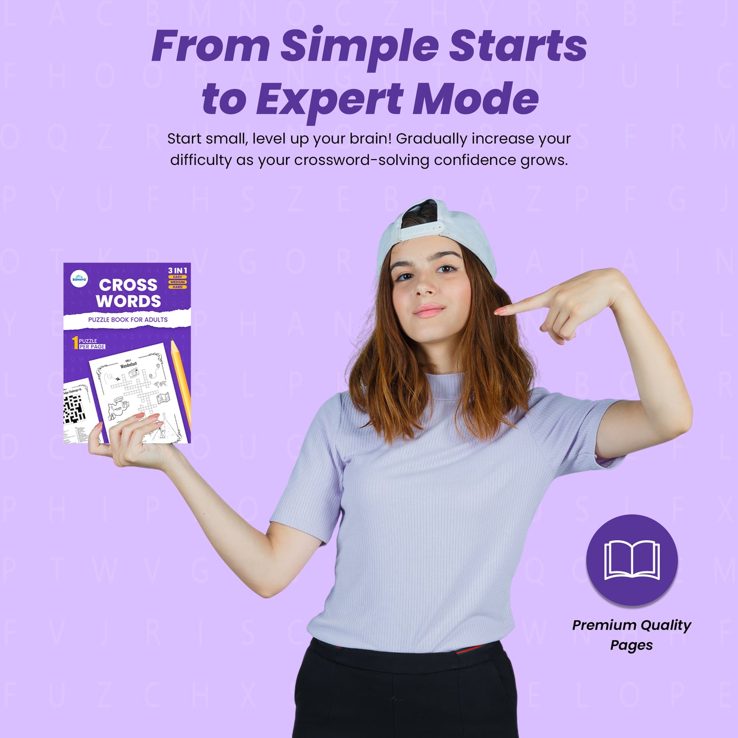 Sakuya Crossword Puzzle Books For Adults - Strengthens Brain| Word Search Books For Young Minds with answers