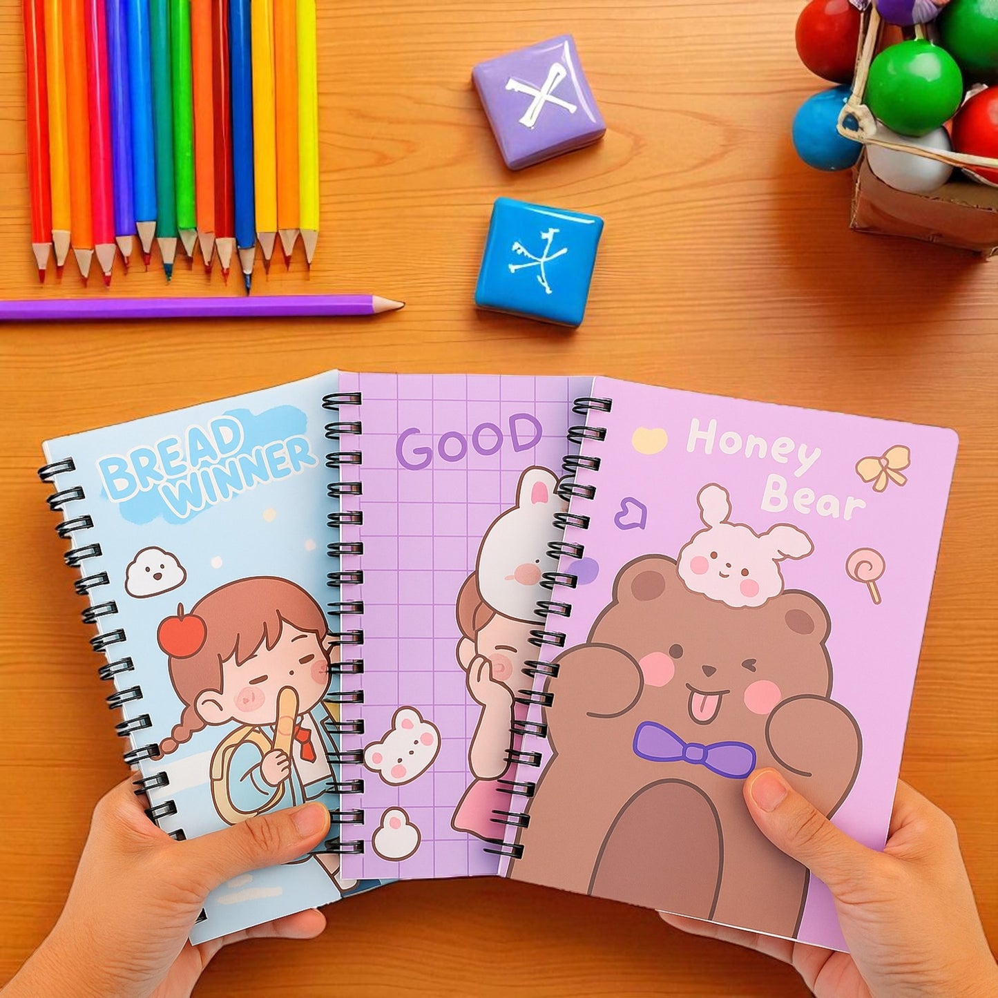 Sakuya A5 Spiral Notebook with 60 Sheets | Durable Twin-Wire Binding for Easy Page Flipping | Smooth, High-Quality Paper for Writing & Sketching | Perfect for School, Office, and Personal Use