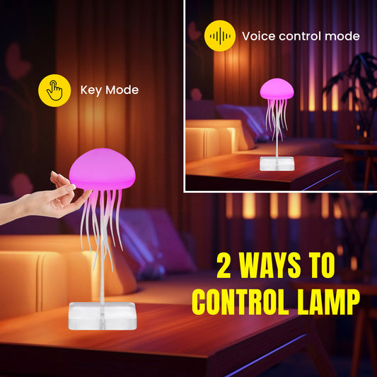 Glowing Jellyfish Lamp | Realistic Floating Effect | Soft LED Night Light for Relaxation & Decor | Lamp for Bedrooms, Living Rooms, and Offices | Creates a Calm Ambiance