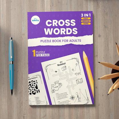 Sakuya Crossword Puzzle Books For Adults - Strengthens Brain| Word Search Books For Young Minds with answers