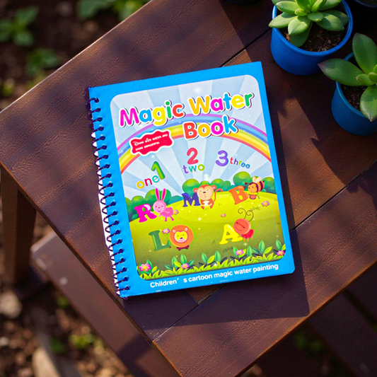 Sakuya Magic Water Coloring Book |Mess-Free Colouring Book|Reusable Notepad with Magical Pen| Educational Doodle Book for Kids, Return Gifts for Birthdays, Kids, Boys, Girls- (Pack of 50)