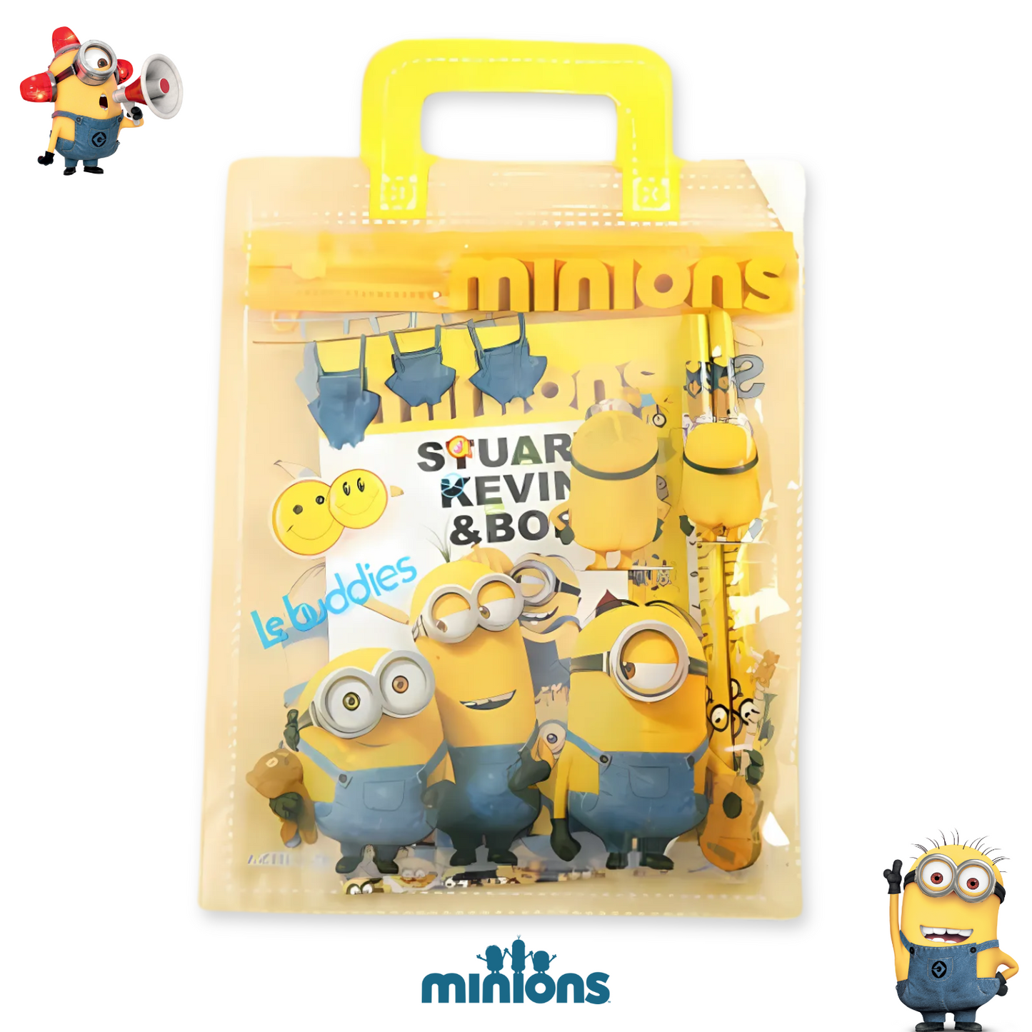 Cartoon Stationary Kit for Kids with Cartoon -Themed Pencils, Eraser, Sharpener, Notebook, Ruler, and More | Fun and Colorful Gift Set for School and Creative Play