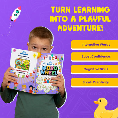 Sakuya Word Wheel Puzzle Book for Vocabulary Building and IQ Boost - Fun and Challenging Word Game for Kids and Adults - Educational, Portable, and Gift-Friendly
