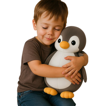 Sakuya Penguin Soft Toy Plush | Cute Stuffed Animal for Kids & Adults | Cuddly Birthday Gift, Nursery & Room Decor | Huggable Penguin Plushie for Boys & Girls Grey