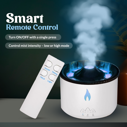 Sakuya Volcano Humidifier for Home, Flame Diffuser Atmosphere Light, Noiseless Aroma Aromatherapy Machine, Auto Shut-Off, Essential Oil Diffuser for Large Room, Home, Office