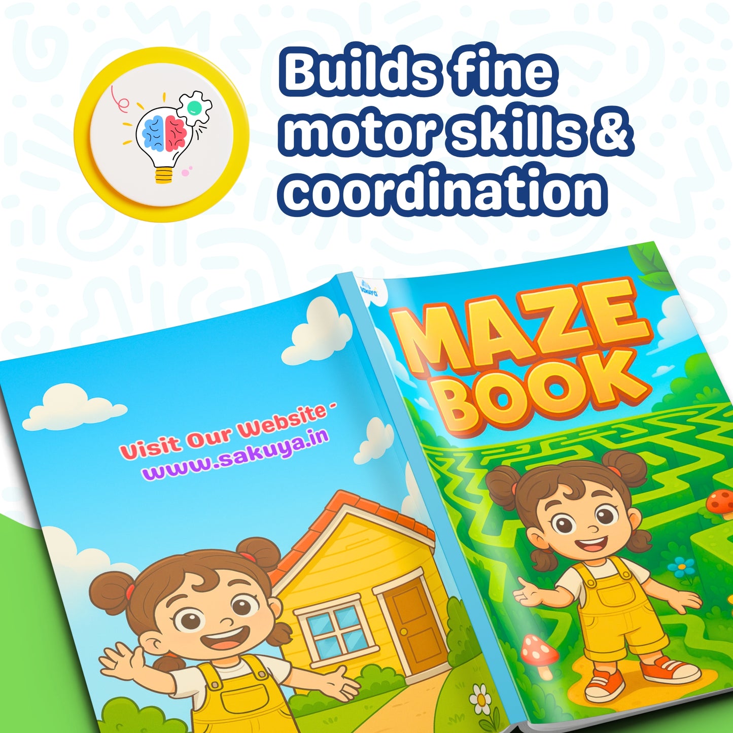 Sakuya Maze Activity Book for Kids – Fun and Challenging Mazes with Vibrant Colors, Engaging Puzzles, and Creative Brain-Boosting Challenges for Focus, Problem-Solving, and Motor Skills