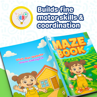 Sakuya Maze Activity Book for Kids – Fun and Challenging Mazes with Vibrant Colors, Engaging Puzzles, and Creative Brain-Boosting Challenges for Focus, Problem-Solving, and Motor Skills