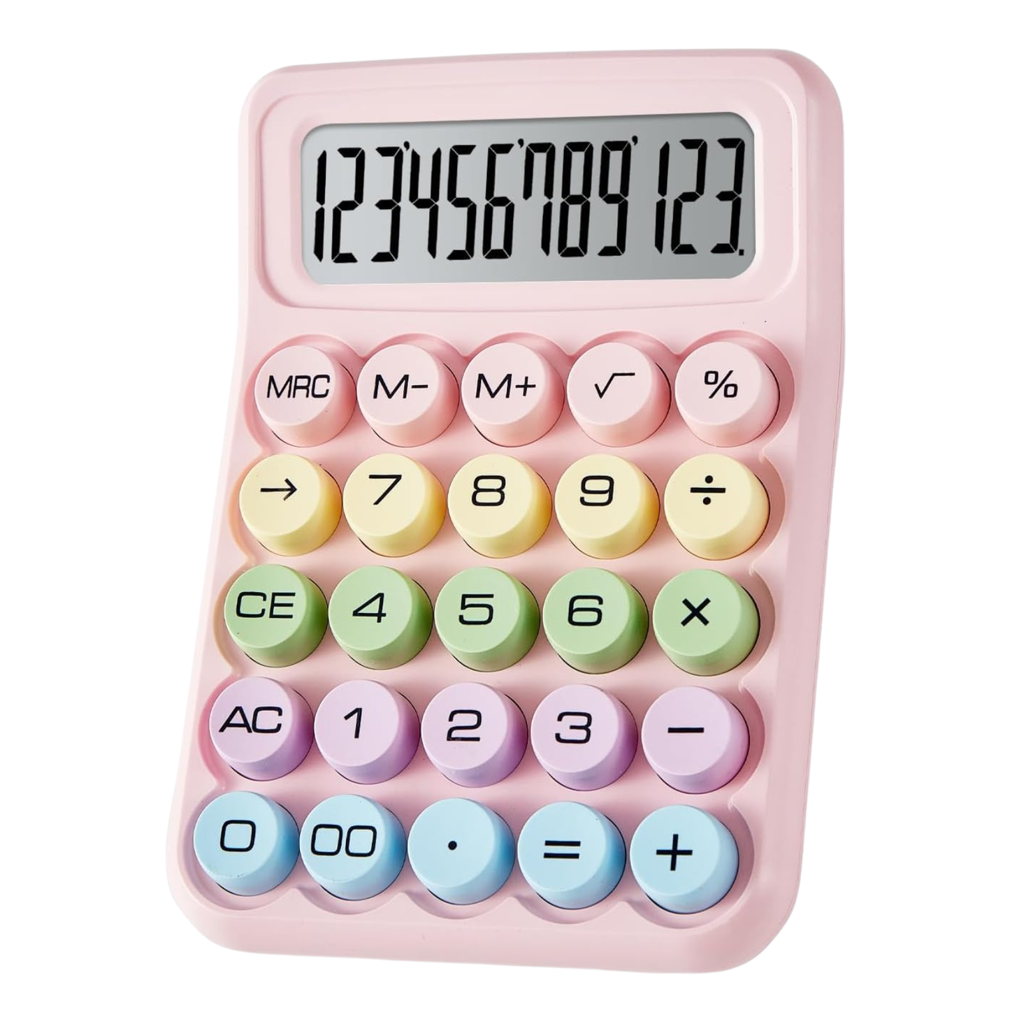 Sakuya Colorful Calculator | Large Display, Soft-Touch Buttons, Battery-Powered, Aesthetic Design, Perfect for Office, School, Students, and Professionals, Easy to Use