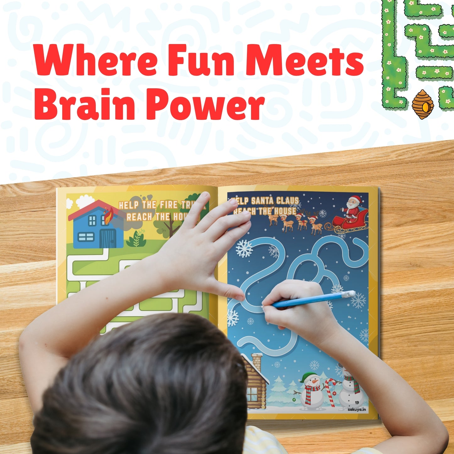Sakuya Maze Activity Book for Kids – Fun and Challenging Mazes with Vibrant Colors, Engaging Puzzles, and Creative Brain-Boosting Challenges for Focus, Problem-Solving, and Motor Skills