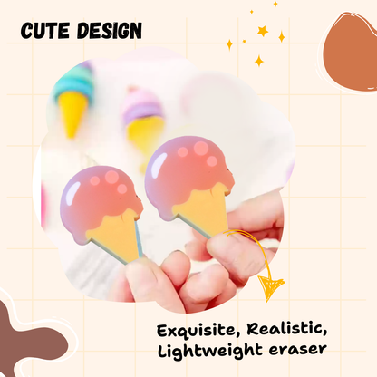 Sakuya Ice Cream Eraser for Kids and Adults | Stylish Eraser for School Kids | Birthday Return Gifts - Sakuya