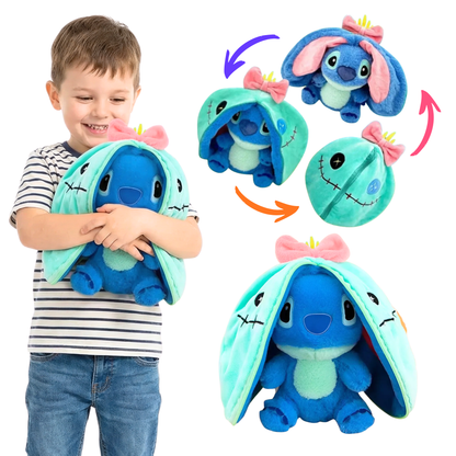 Sakuya Cute Blue Character Soft Toy with Zipper | Soft Stuffed Toy for Kids | 22cm Plush Animal | Machine Washable | Skin-Friendly Fabric | Cute Gift for Toddlers and Children