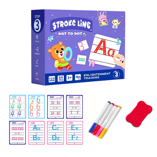 Sakuya Boost Your Child’s Early Learning with This 64-Page Stroke Line Tracing Book – Includes Alphabet, Numbers, Mazes, and Dot-to-Dot Games with 4 Colorful Pens and Eraser