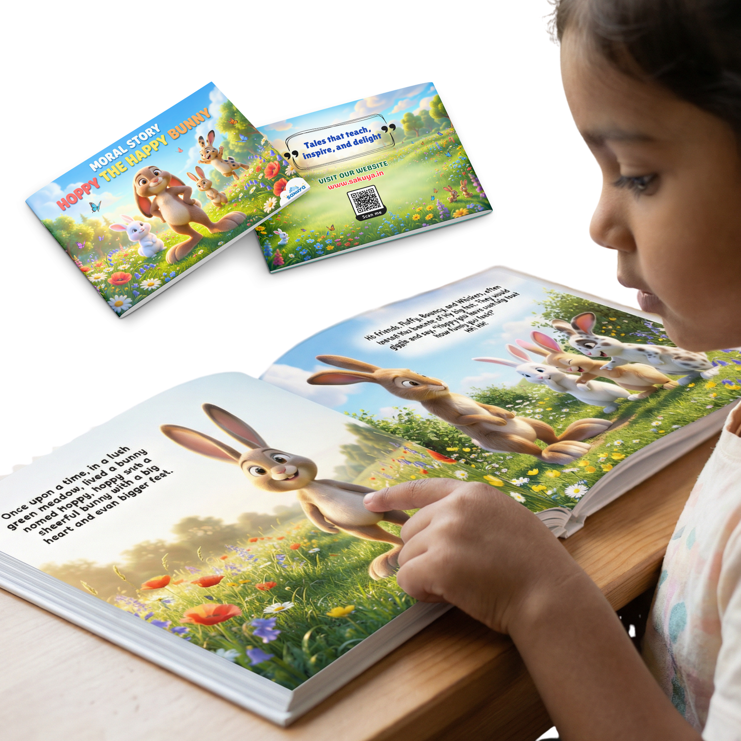 Sakuya Hoppy the Happy Bunny Moral Story Book for Kids Ages 3–8 | Illustrated Bedtime Story Book for Children | Teaches Self Confidence, Kindness, Friendship and Life Lessons Through Engaging Storytelling