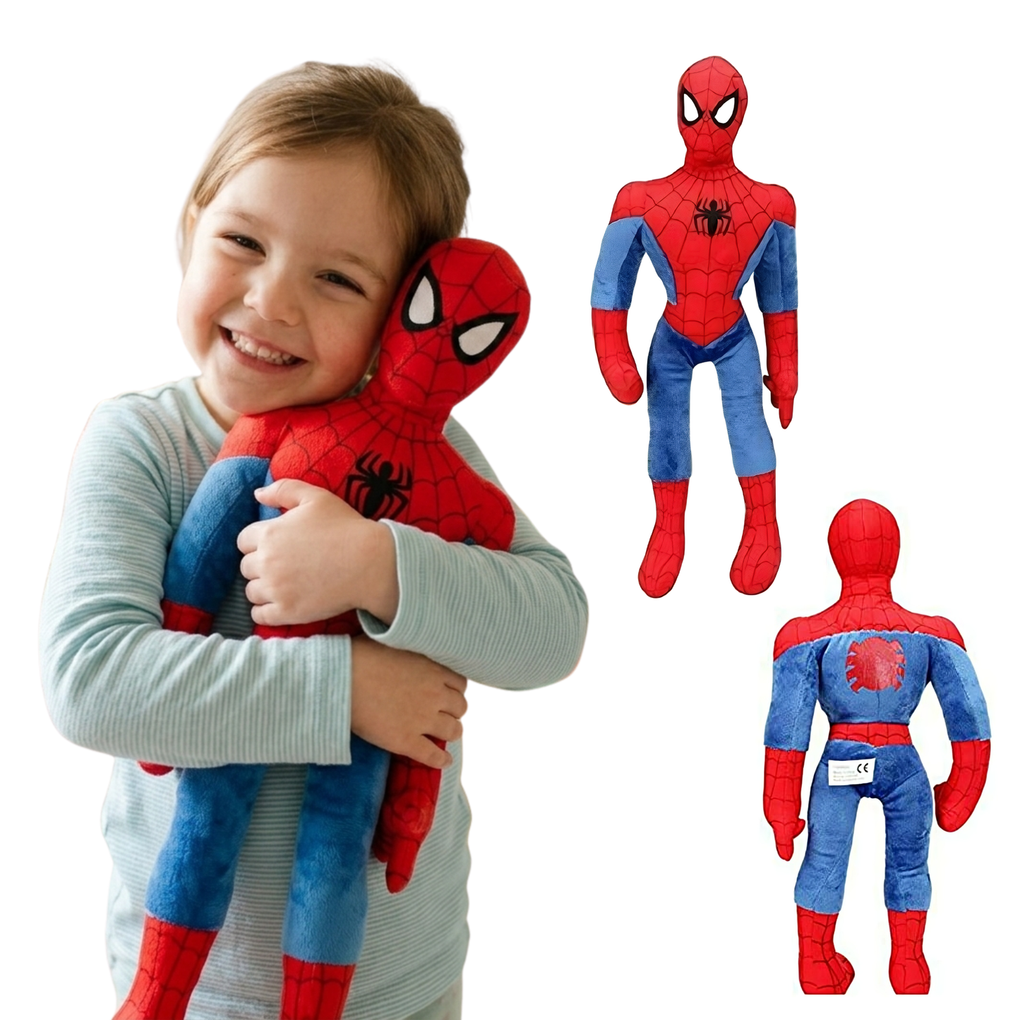 Web Hero  Plush Toy 50 cm – Large Superhero Soft Stuffed Doll for Kids, Extra Soft & Fluffy, Machine Washable, Hypoallergenic, Non-Toxic Gift for Boys & Girls, Bedtime Companion