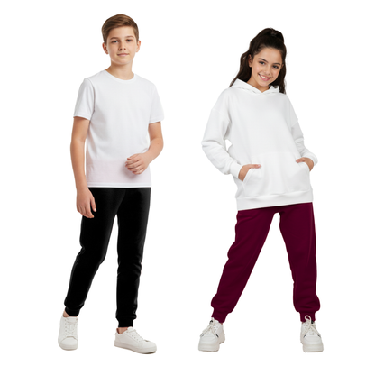 Sakuya Breathable Cotton Set of 2 Pant Set for Nightwear Sleepwear Casual Travel for Unisex Kids Boys Girls