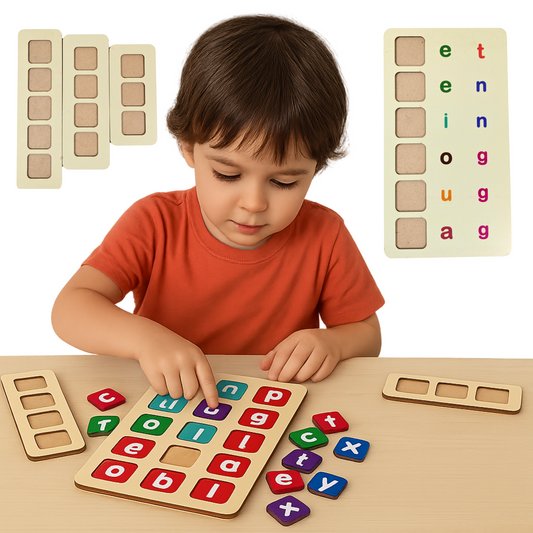 Sakuya Hands-On Phonics Kit for Kids | Games for Kids | Letter and Spelling Game | Durable Letter Tiles | Early Development Game, and Engaging Cognitive Development Activities