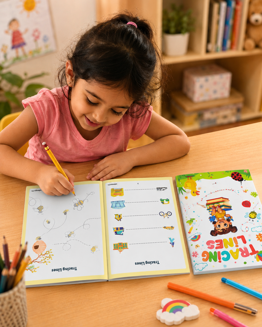 Tracing Lines Activity Book for Kids with Fun Patterns and Pictures | Early Learning Workbook to Develop Motor Skills, Pre-Writing Practice, and Hand-Eye Coordination