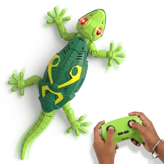 Sakuya Remote Control Toy Lizard for Kids | Rechargeable Wall Climbing RC Crawler with LED Lights | Fake Prank Animal Toy for 4+ Year Boys & Girls | Indoor Interactive Remote Play Gift