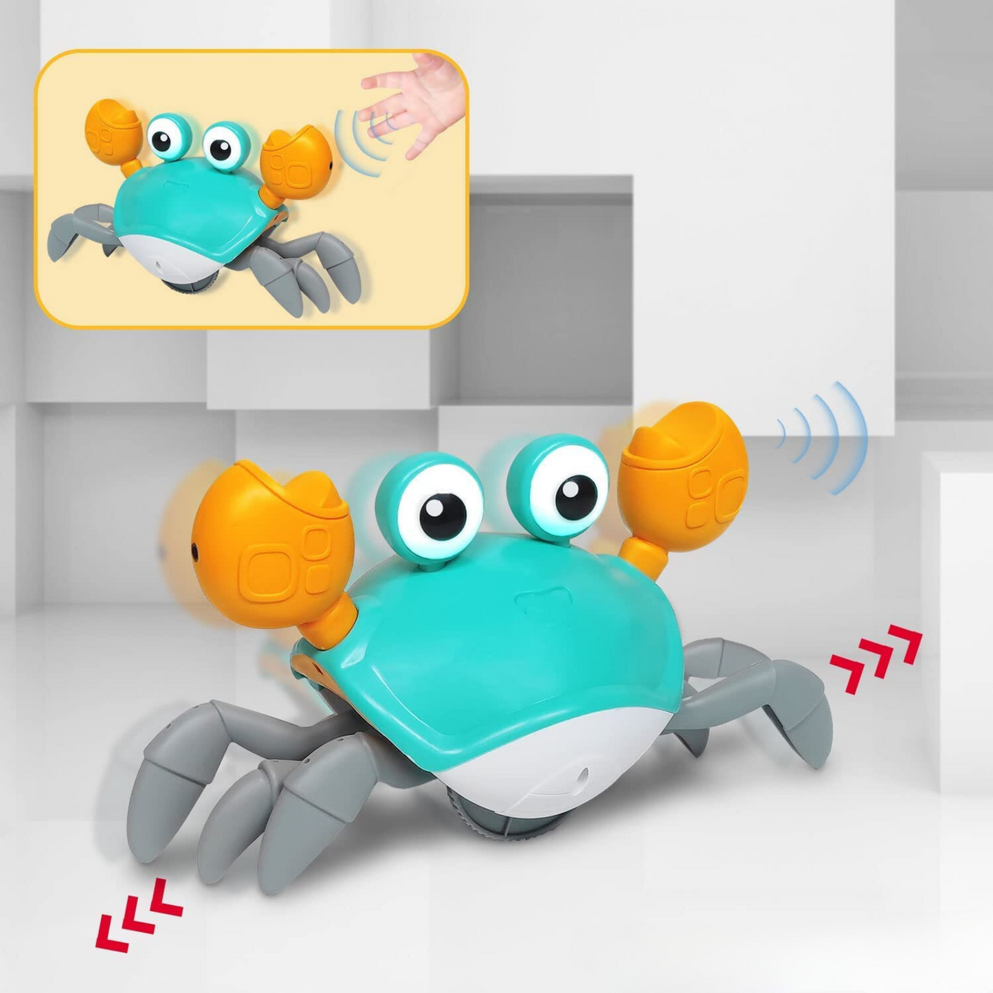 Musical Crab Toy for Kids | Crab Robot with Electronic Music and Moving Features | Ideal Baby Music Toy for Boys and Girls | Perfect Birthday Gift for Children | Child Safe Toy