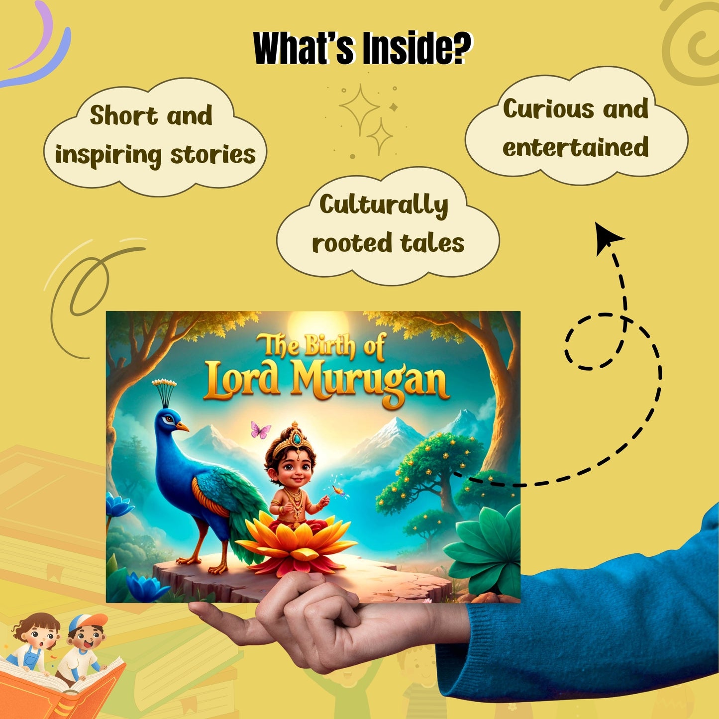 Sakuya Murugar Story Book - The Birth of Lord Murugan | Illustrated Mythological Story for Children | Engaging Spiritual Tales with Vibrant Artwork for Cultural Learning and Moral Values