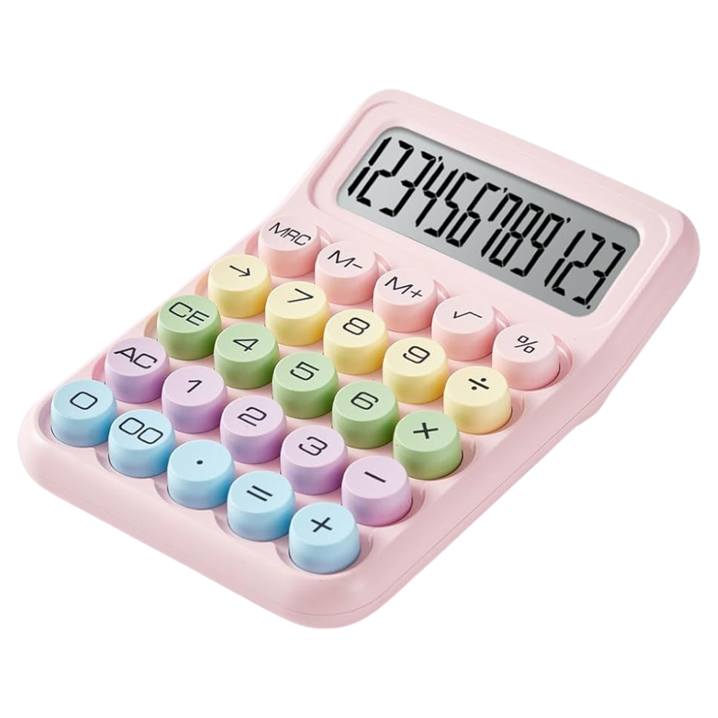 Sakuya Colorful Calculator | Large Display, Soft-Touch Buttons, Battery-Powered, Aesthetic Design, Perfect for Office, School, Students, and Professionals, Easy to Use